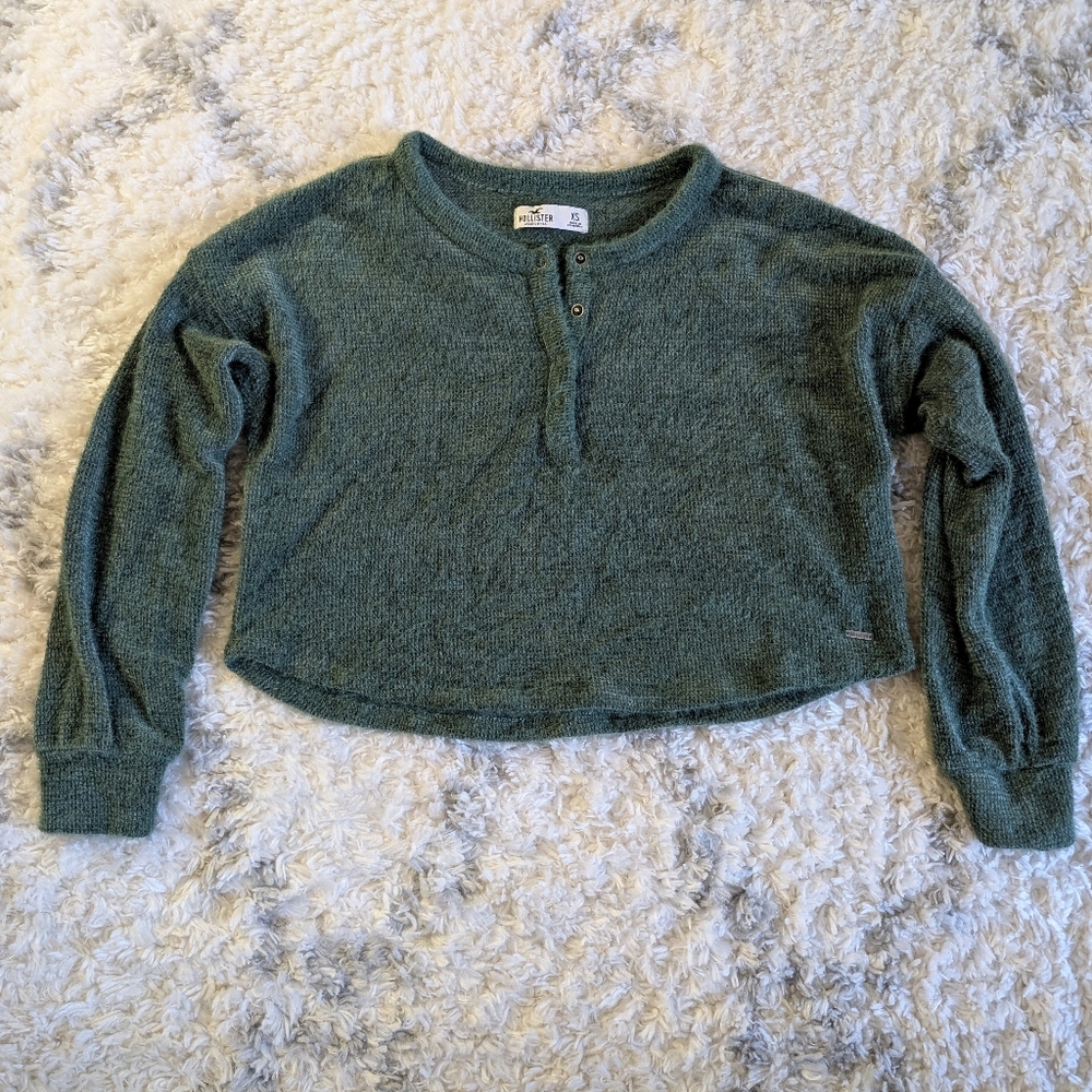 Hollister XS Cozy Green Sweater
